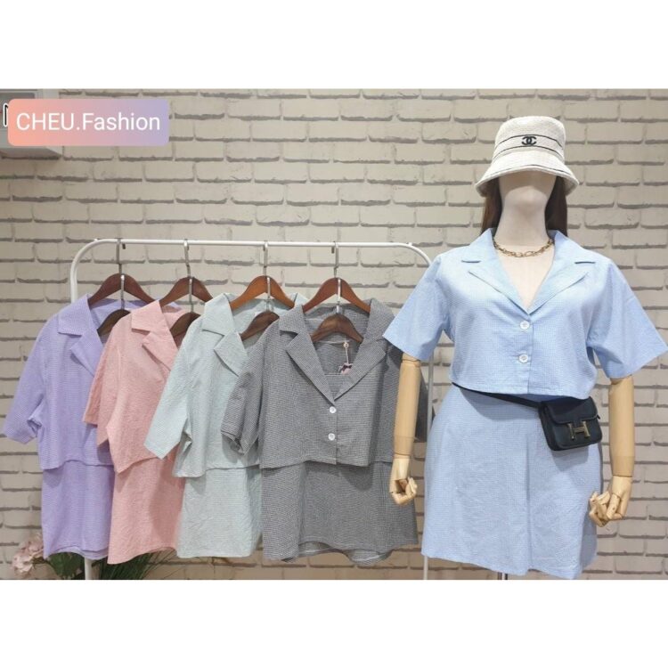 ชุดเซทสาวอวบลายสก๊อต เสื้อเชิ๊ต+กางเกง งานป้าย ชุดเซทสาวอวบลายสก๊อต เสื้อเชิ๊ต+กางเกง งานป้าย